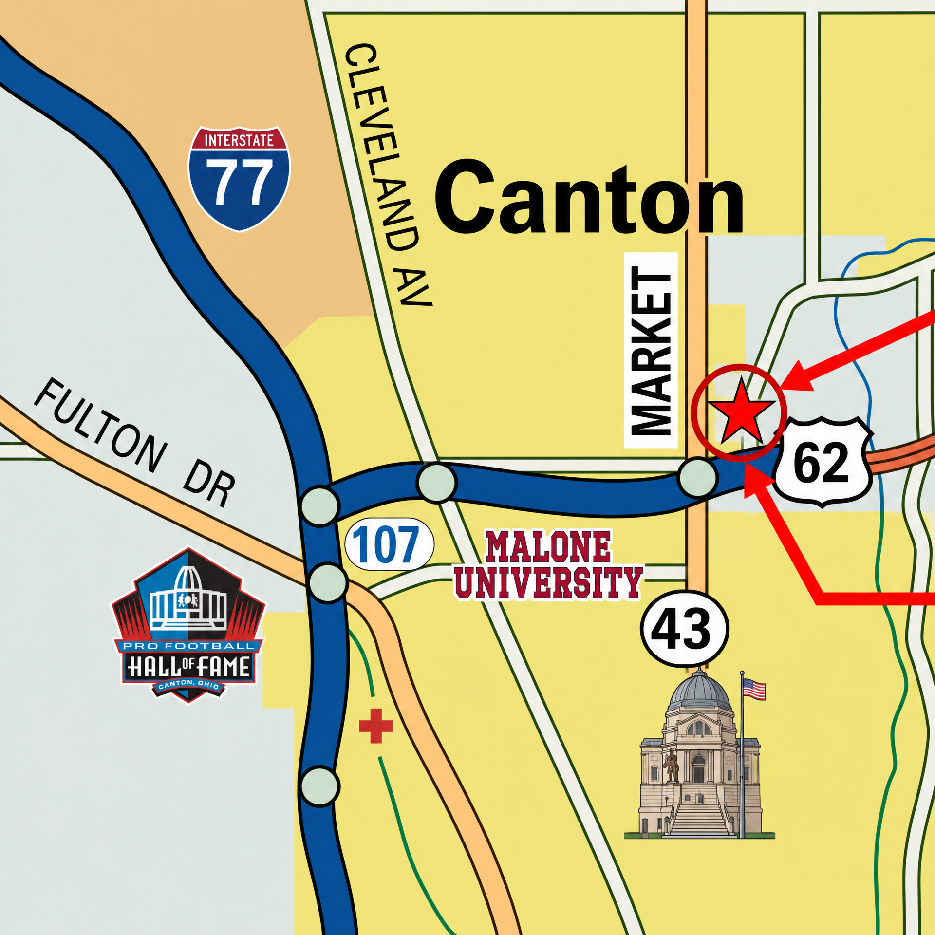 Map - 2800 Market Ave N, Canton OH
